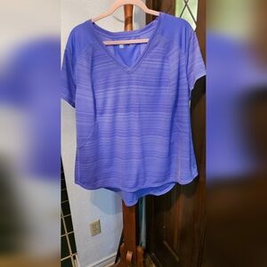 Women's Purple V-Neck Top